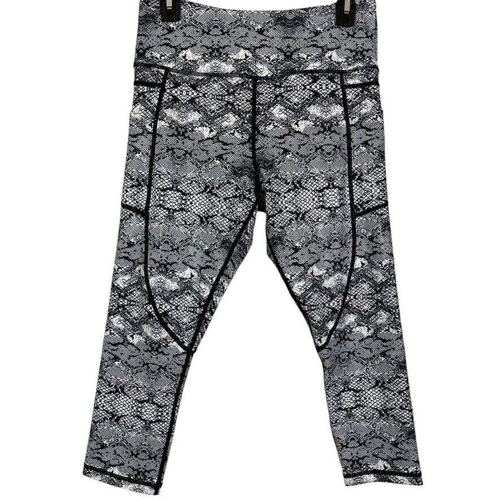 Zyia Active Womens Snakeskin Snake Skinny Leggings Workout Yoga Pants 8 10 /M
